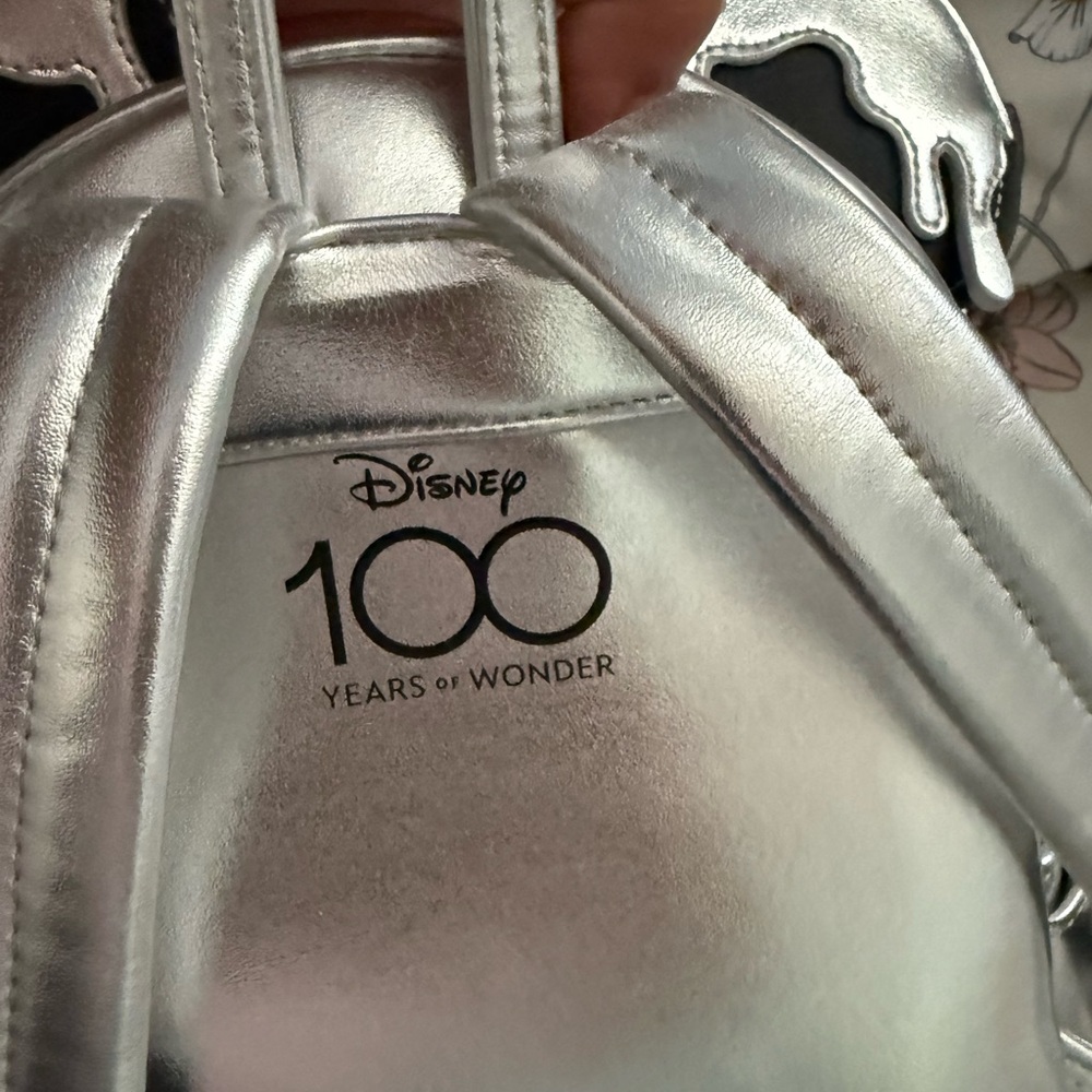 Disney Metallic Silver Backpack - image 4